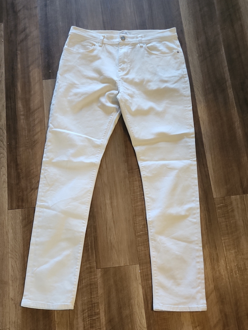 Reiss Men’s White Straight-Leg Five-Pocket Denim Jeans